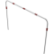 Hoop of steel tube |  48 x 2,5 mm | without cross bar | for casting in concrete | total width 2000 mm | total height 1400 mm | hot-dip galvanized and white coatedwith red reflecting stripes